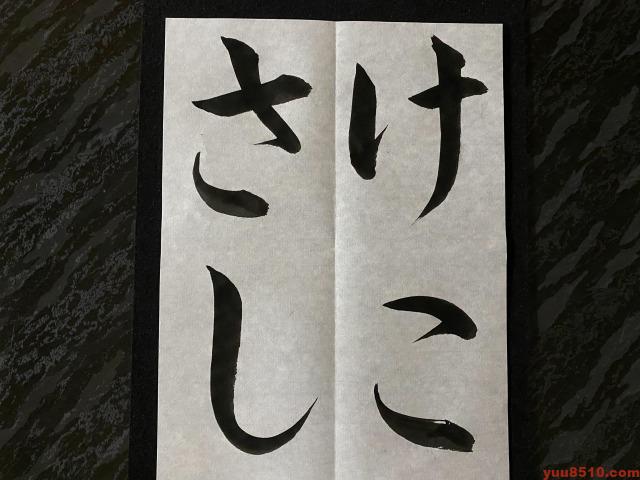 書道ひらがなお手本「けこさし」