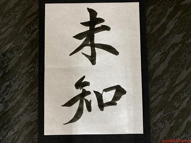 書道 行書お手本「未知」